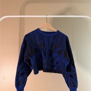 Urban Renewal Blue and Black Crew Neck Sweater
